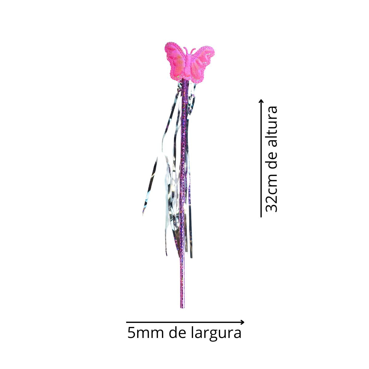 Kit Asa de Borboleta Acessórios Fantasia Carnaval Rosa Claro Kit Asa de Borboleta Acessórios Fantasia Carnaval Rosa Claro